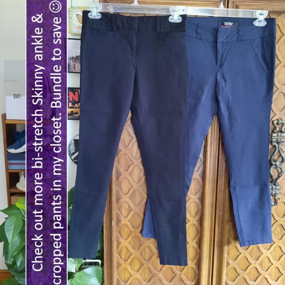 3/$10 Bi-Stretch Skinny Cropped Ankle Pants - Black, Size 2 - Picture 14 of 16